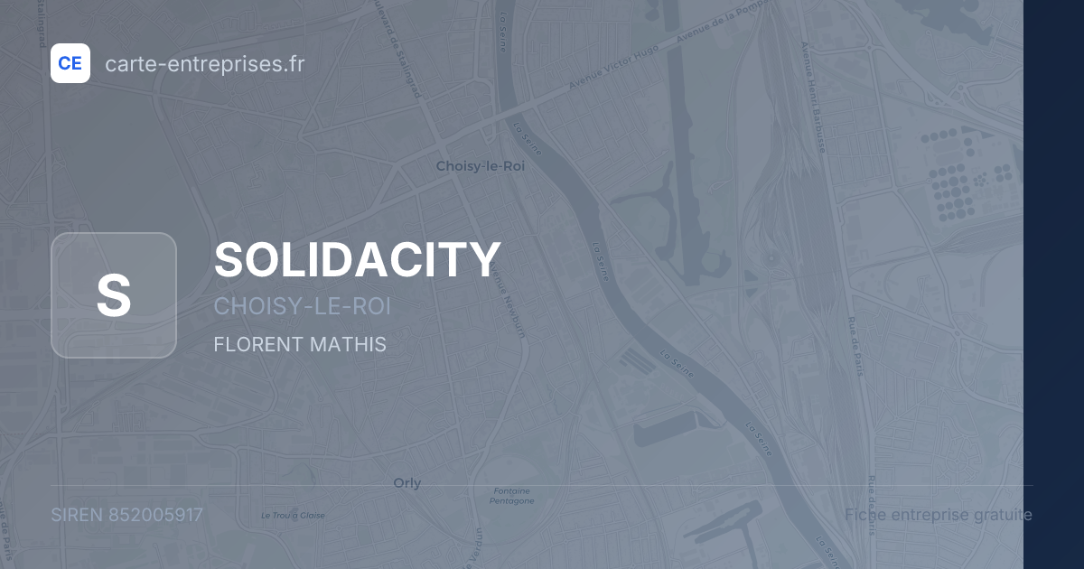 SOLIDACITY — 852005917 — fiche entreprise
