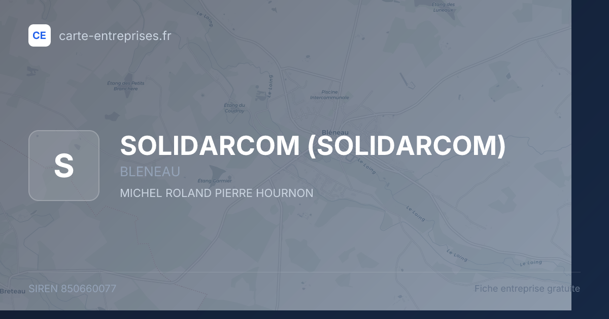 SOLIDARCOM — 850660077 — fiche entreprise