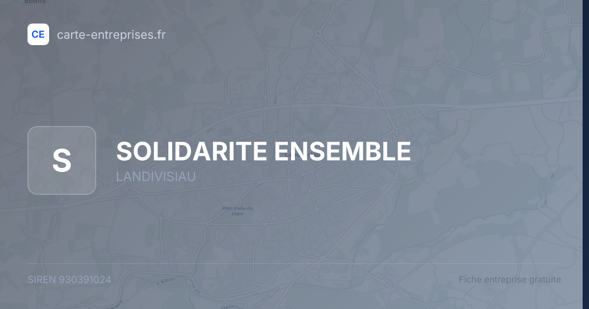 SOLIDARITE ENSEMBLE — 930391024 — fiche entreprise