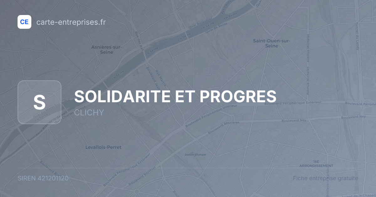 SOLIDARITE ET PROGRES — 421201120 — fiche entreprise