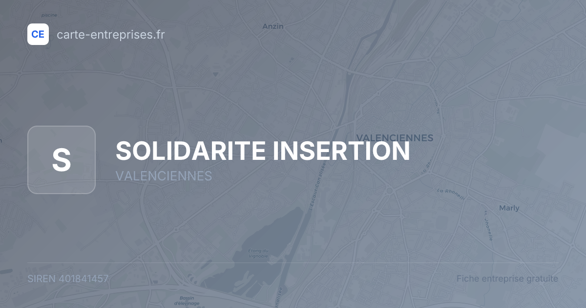 SOLIDARITE INSERTION — 401841457 — fiche entreprise