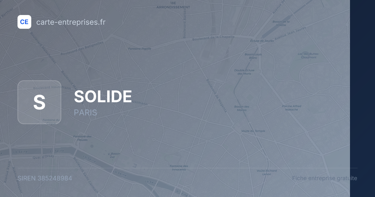 SOLIDE — 385248984 — fiche entreprise