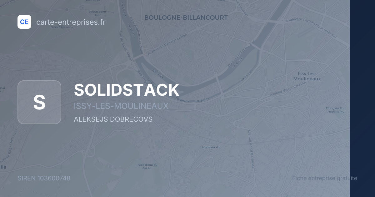 SOLIDSTACK — 103600748 — fiche entreprise