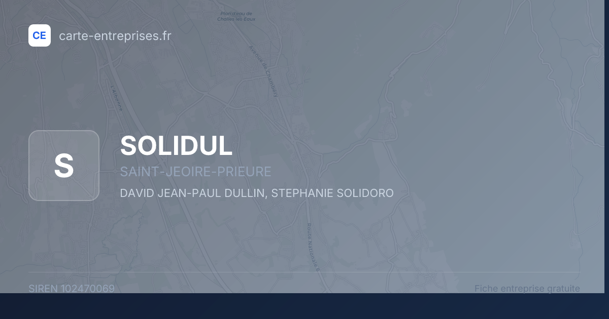 SOLIDUL — 102470069 — fiche entreprise
