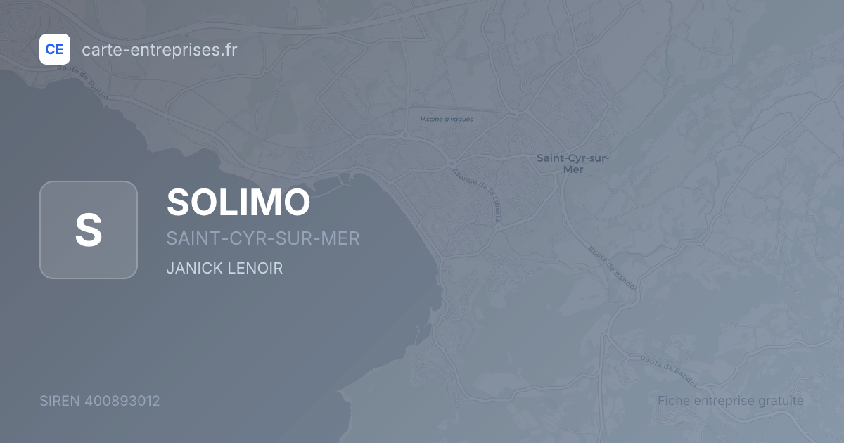 SOLIMO — 400893012 — fiche entreprise