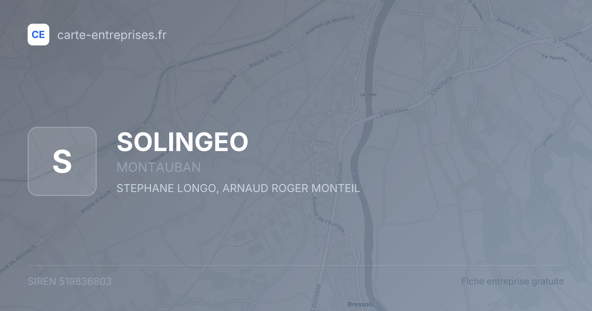 SOLINGEO — 519836803 — fiche entreprise