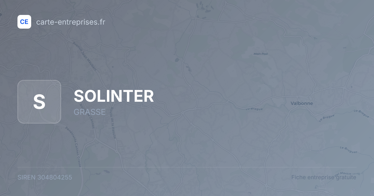SOLINTER — 304804255 — fiche entreprise