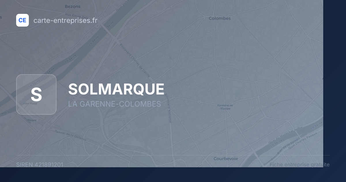 SOLMARQUE — 421891201 — fiche entreprise