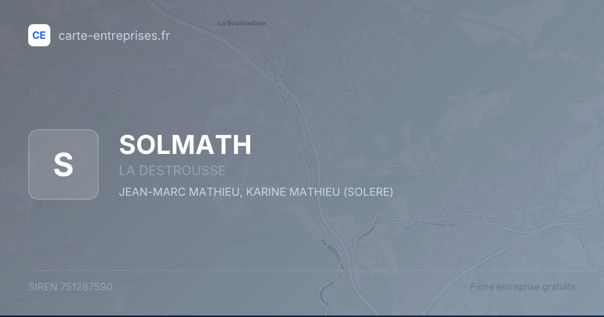 SOLMATH — 751287590 — fiche entreprise