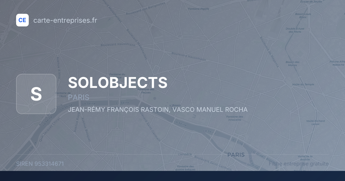 SOLOBJECTS — 953314671 — fiche entreprise