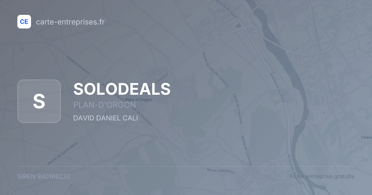 SOLODEALS — 940186232 — fiche entreprise
