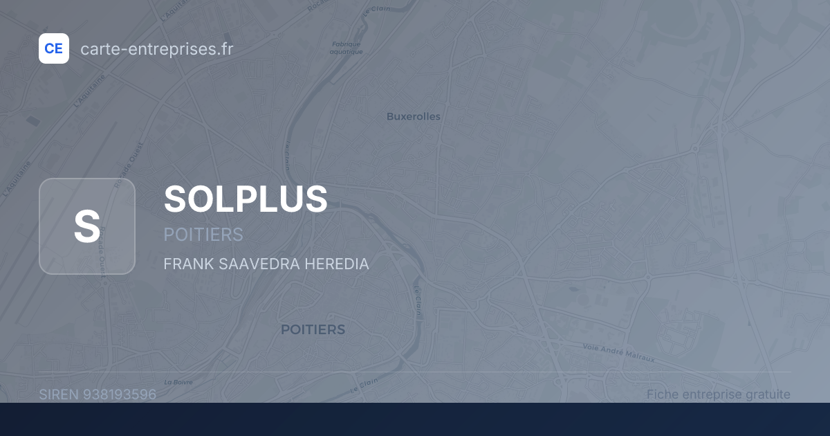 SOLPLUS — 938193596 — fiche entreprise