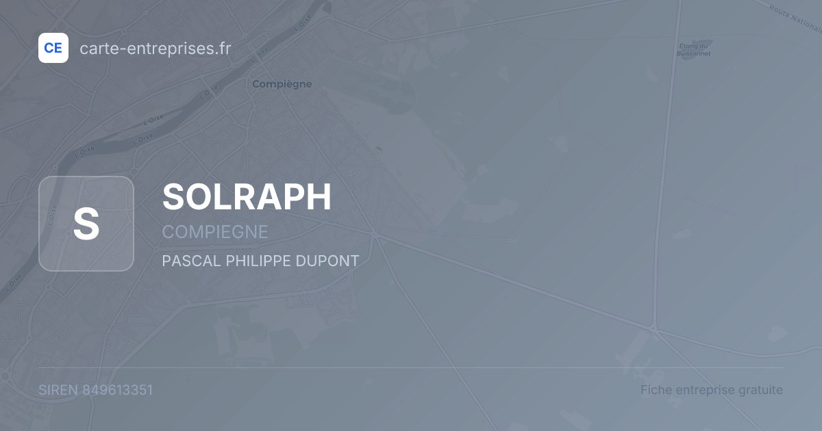 SOLRAPH — 849613351 — fiche entreprise