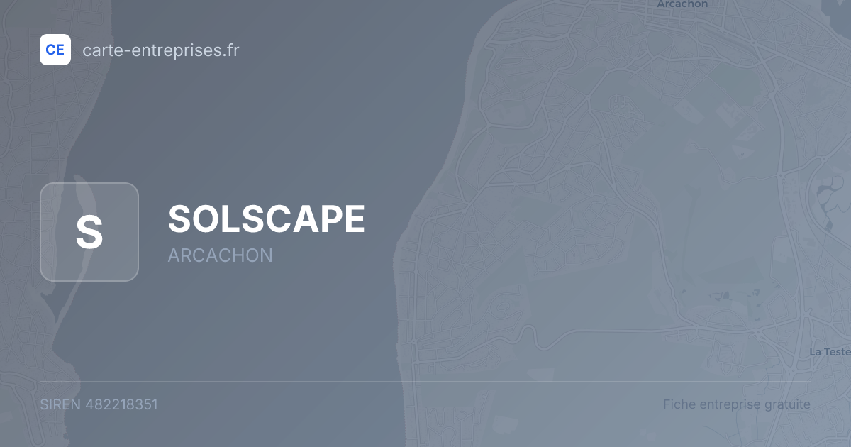 SOLSCAPE — 482218351 — fiche entreprise