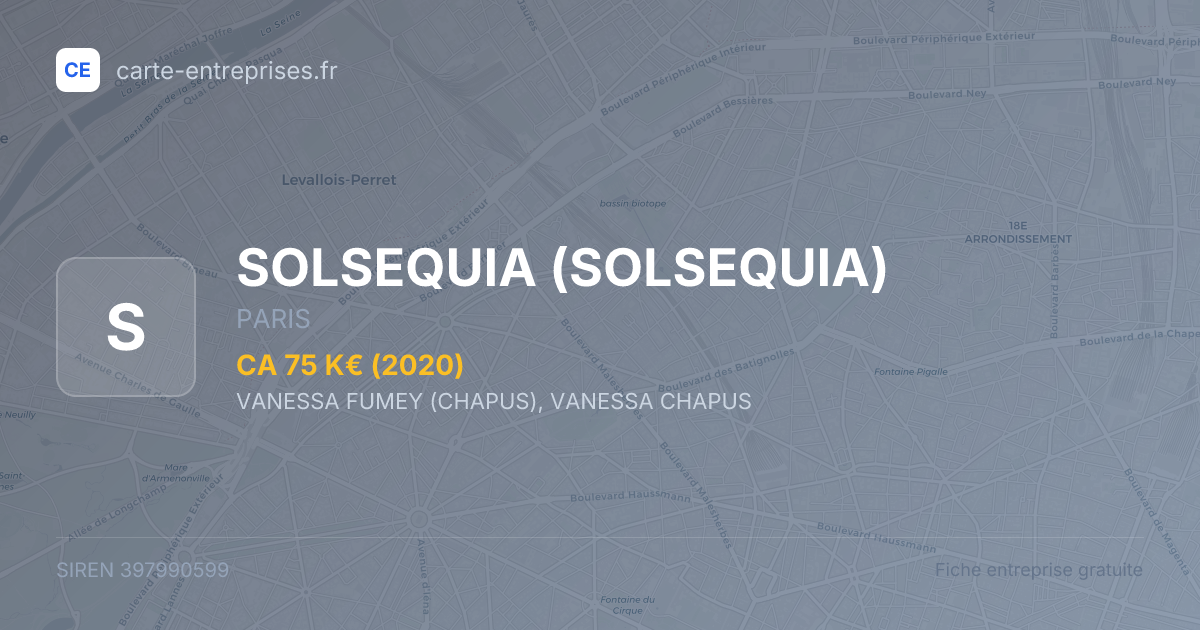 SOLSEQUIA — 397990599 — fiche entreprise