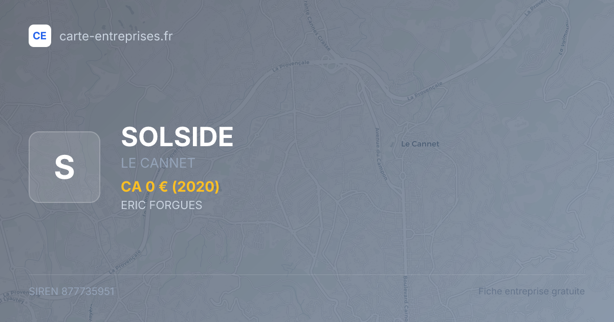 SOLSIDE — 877735951 — fiche entreprise