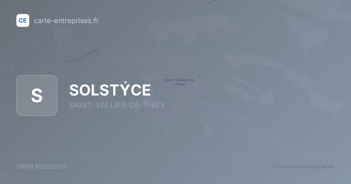 SOLSTÝCE — 985322205 — fiche entreprise