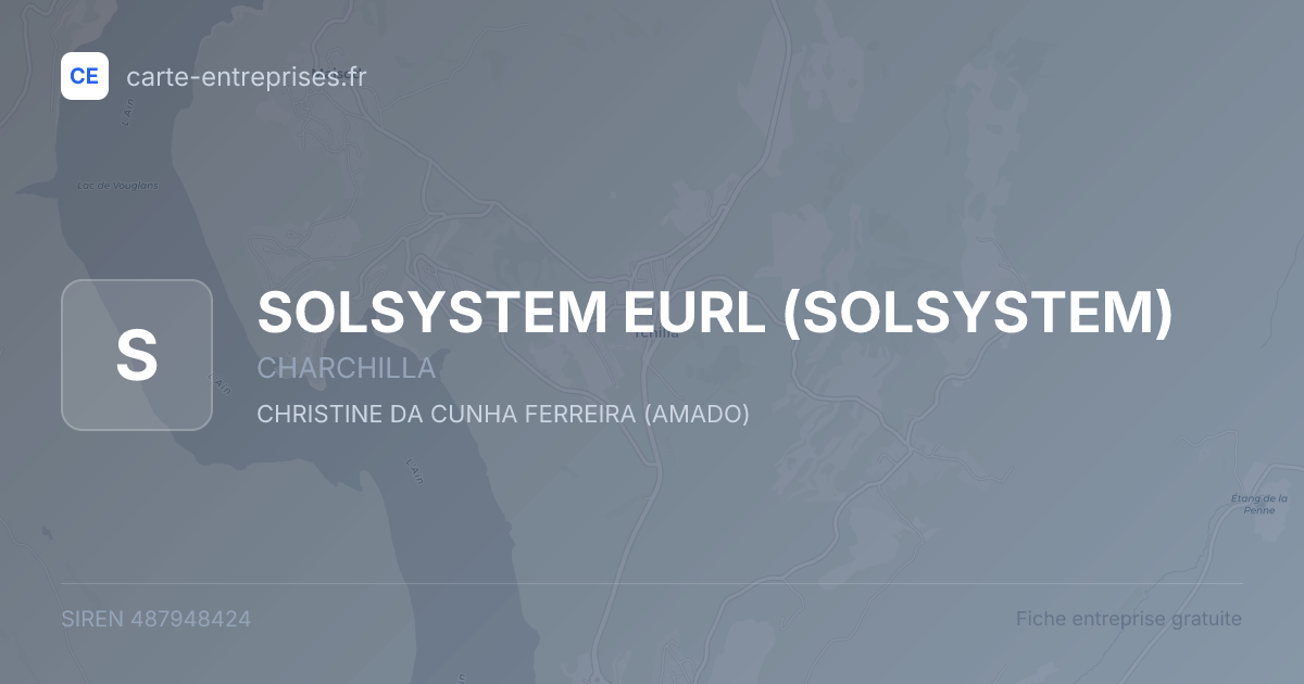 SOLSYSTEM EURL (SOLSYSTEM) — 487948424 — fiche entreprise