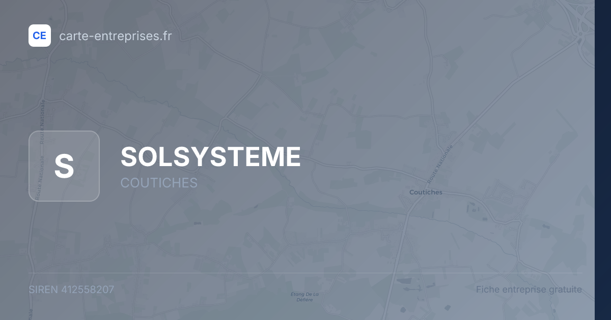 SOLSYSTEME — 412558207 — fiche entreprise
