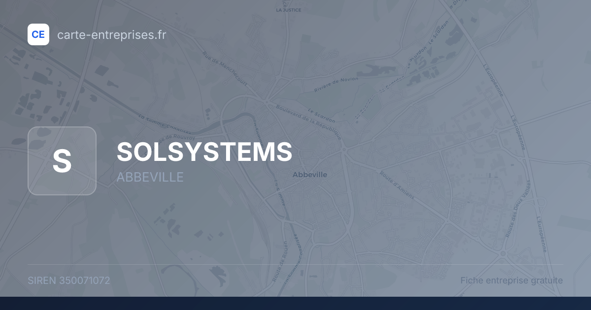 SOLSYSTEMS — 350071072 — fiche entreprise