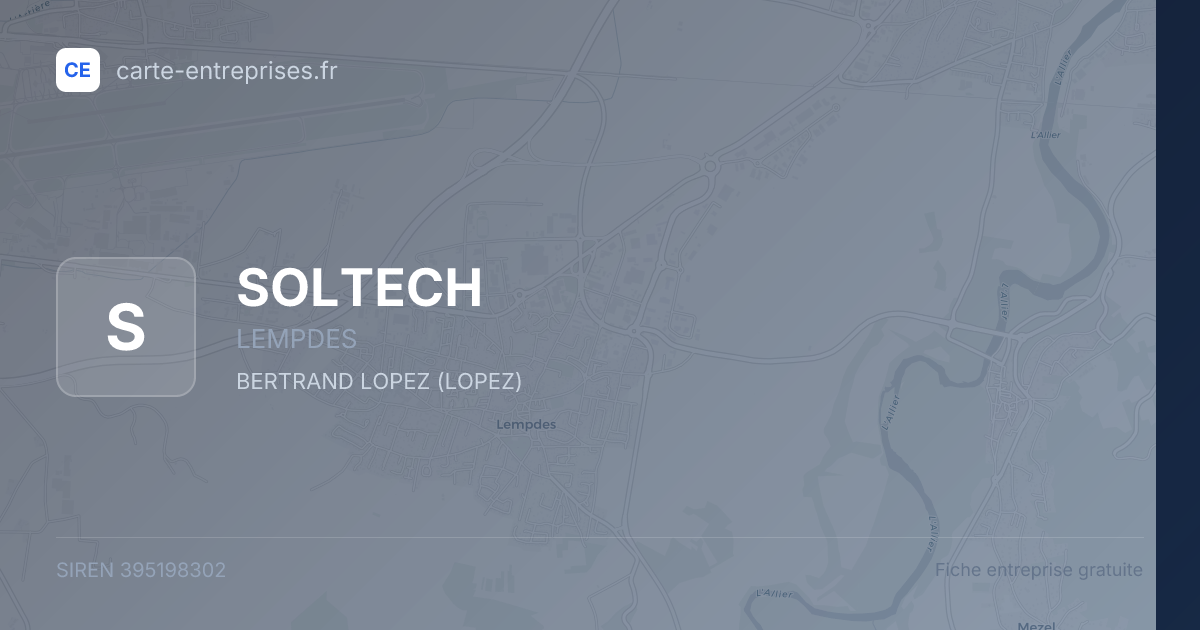 SOLTECH — 395198302 — fiche entreprise