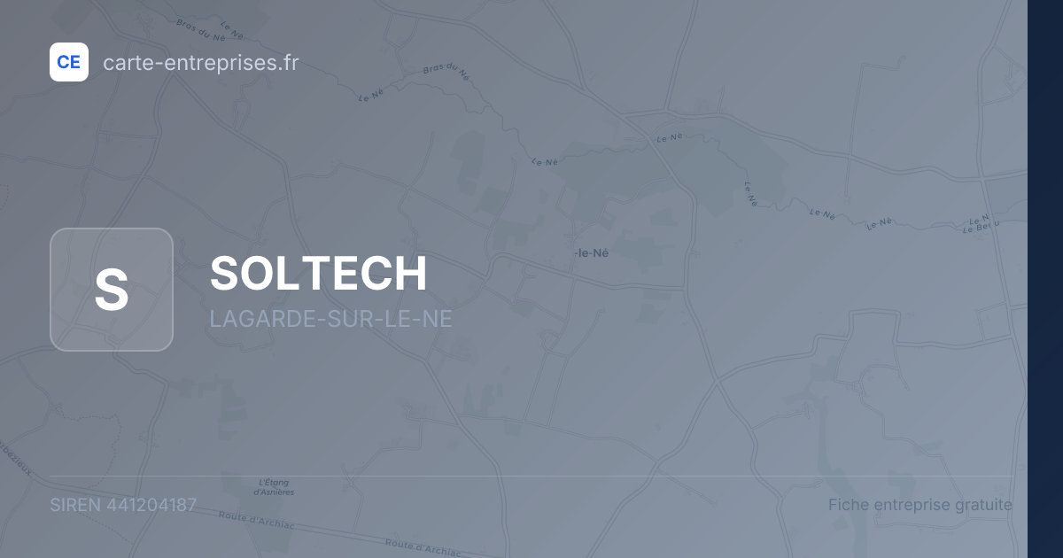 SOLTECH — 441204187 — fiche entreprise