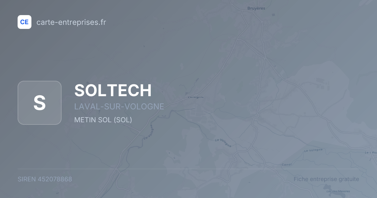 SOLTECH — 452078868 — fiche entreprise