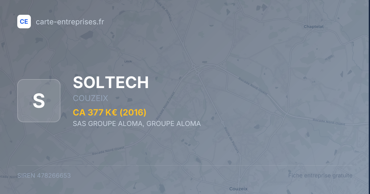 SOLTECH — 478266653 — fiche entreprise