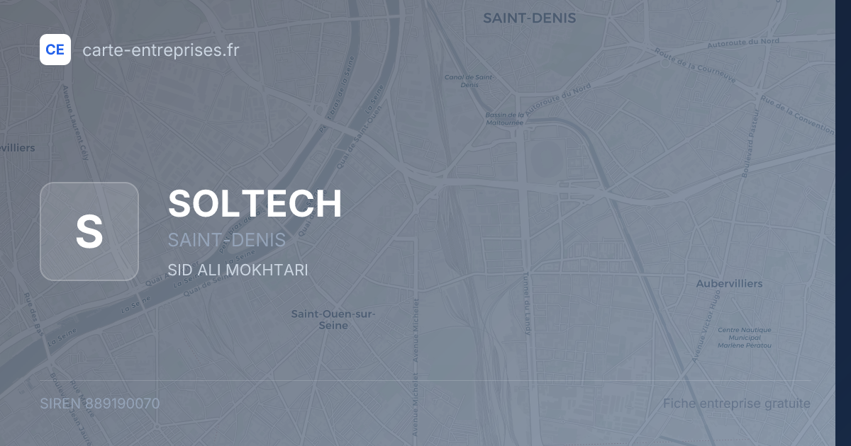 SOLTECH — 889190070 — fiche entreprise