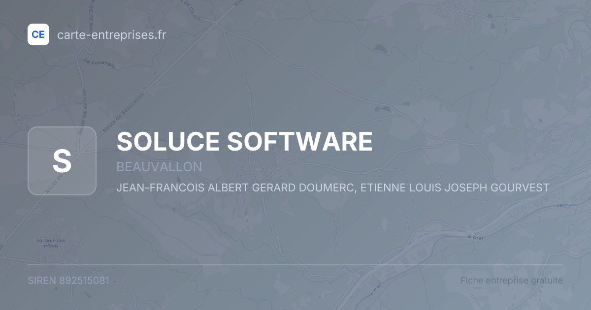 SOLUCE SOFTWARE — 892515081 — fiche entreprise