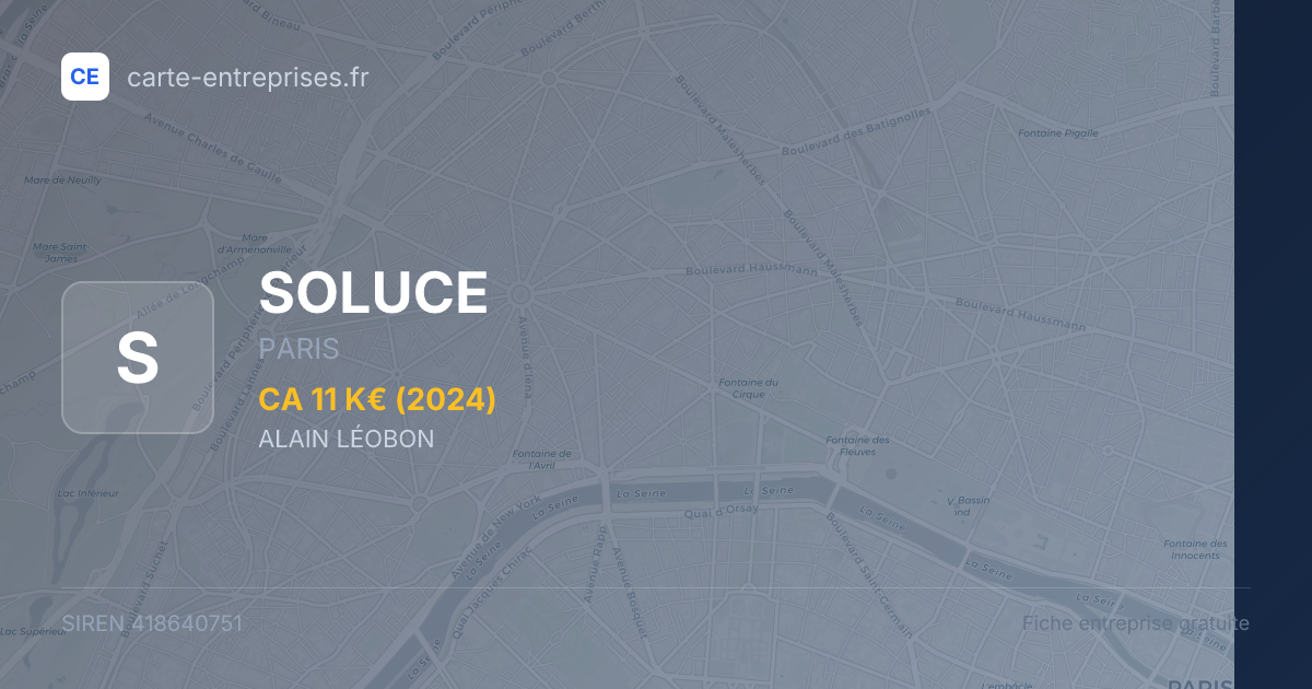 SOLUCE — 418640751 — fiche entreprise