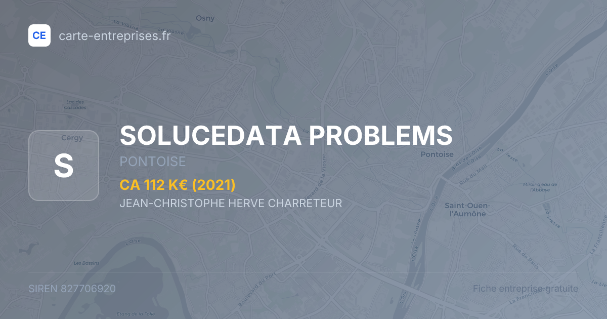 SOLUCEDATA PROBLEMS — 827706920 — fiche entreprise
