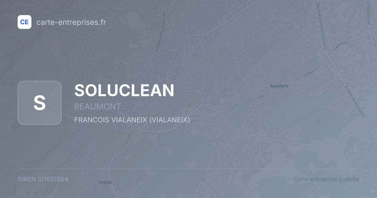 SOLUCLEAN — 511651564 — fiche entreprise