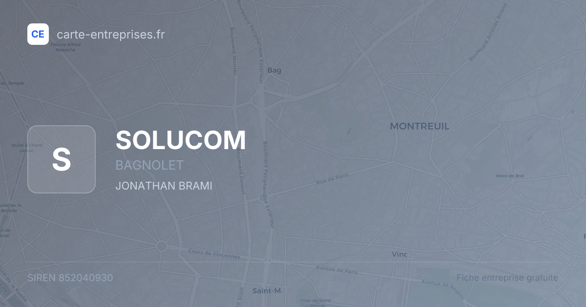 SOLUCOM — 852040930 — fiche entreprise