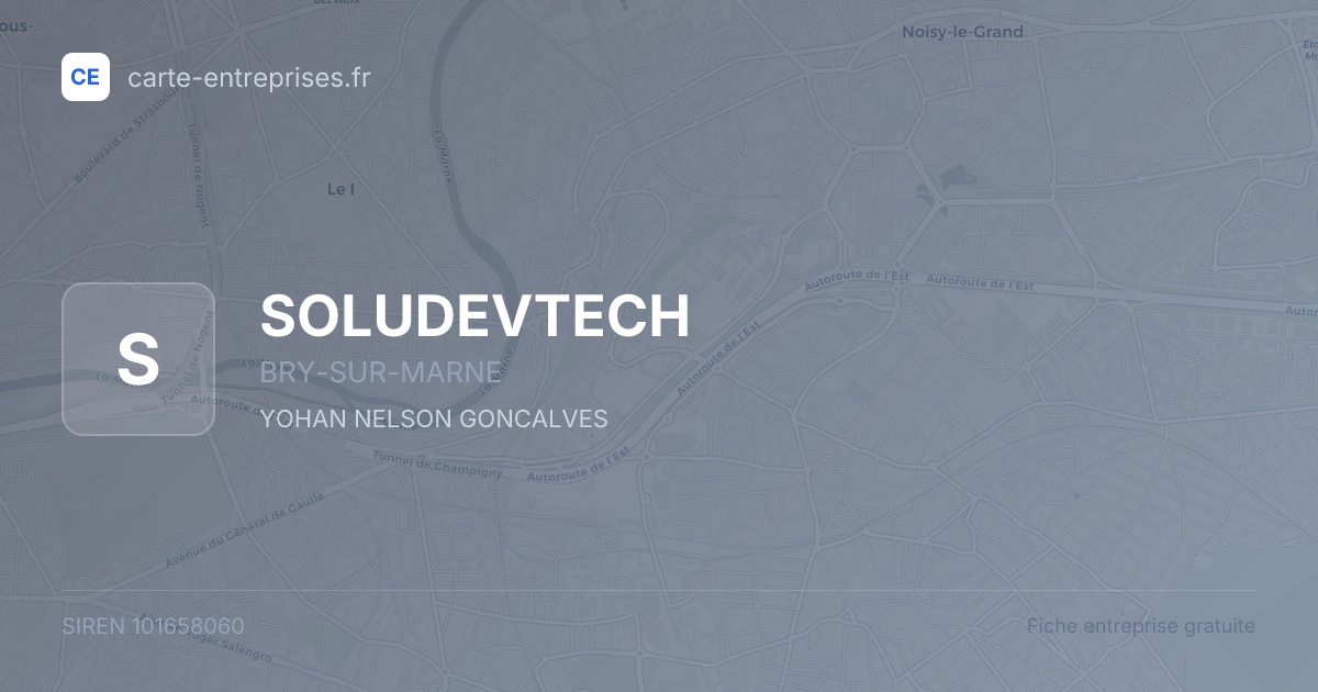 SOLUDEVTECH — 101658060 — fiche entreprise