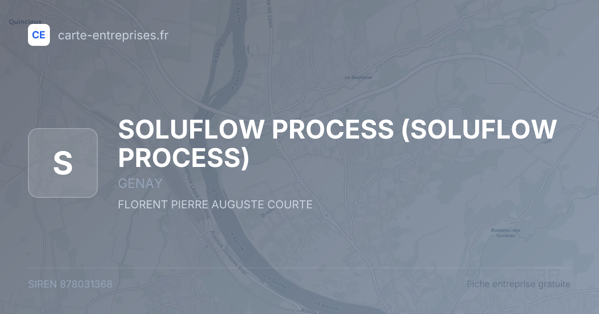SOLUFLOW PROCESS — 878031368 — fiche entreprise