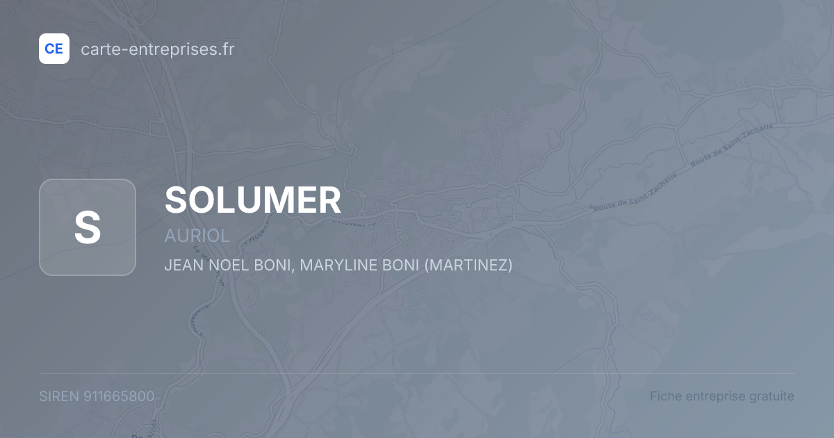 SOLUMER — 911665800 — fiche entreprise
