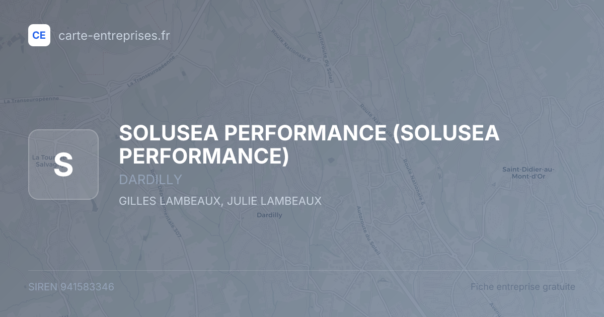 SOLUSEA PERFORMANCE — 941583346 — fiche entreprise