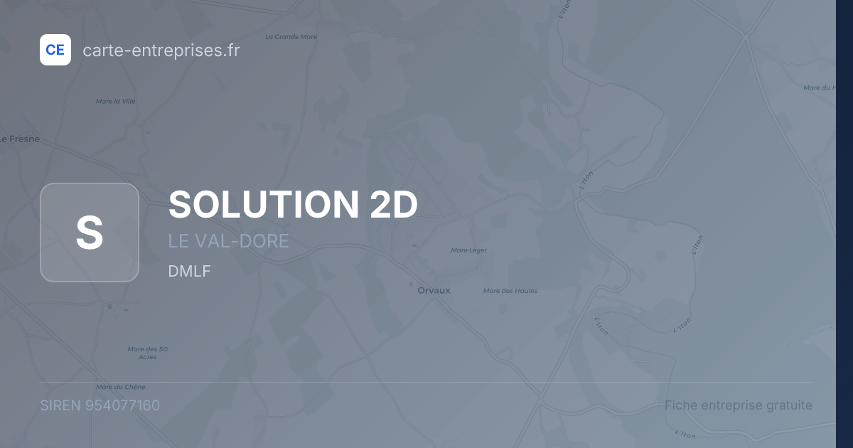 SOLUTION 2D — 954077160 — fiche entreprise