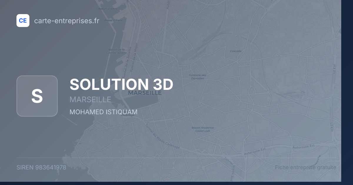 SOLUTION 3D — 983641978 — fiche entreprise