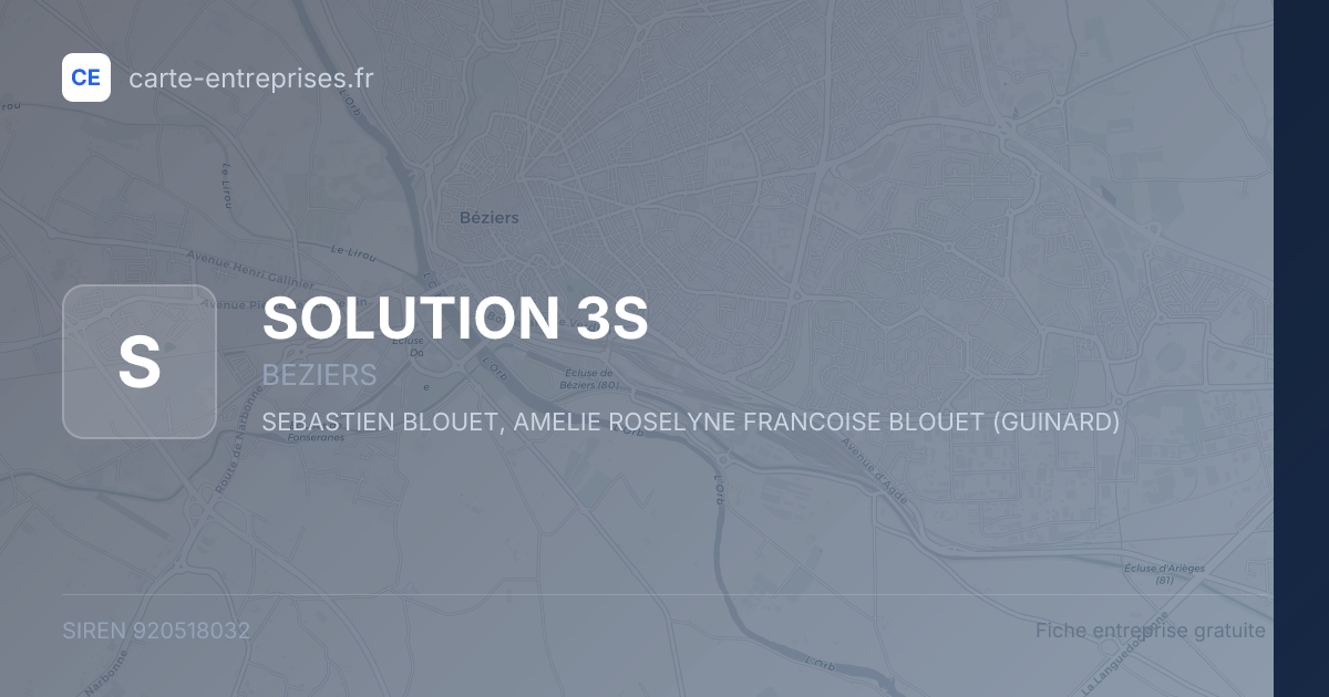 SOLUTION 3S — 920518032 — fiche entreprise