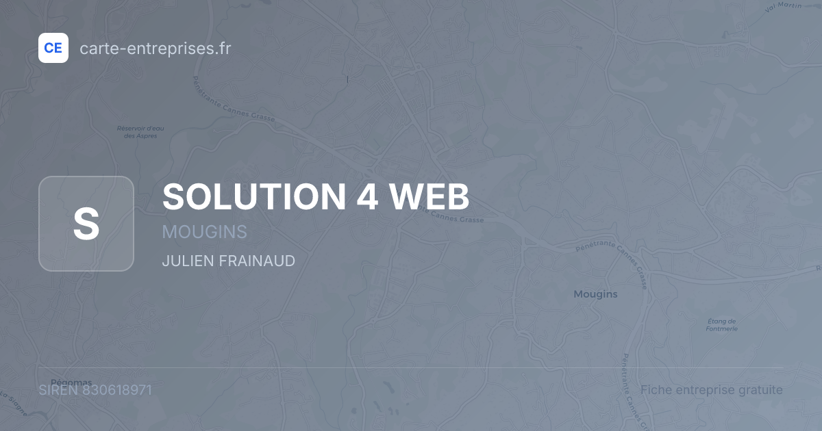 SOLUTION 4 WEB — 830618971 — fiche entreprise