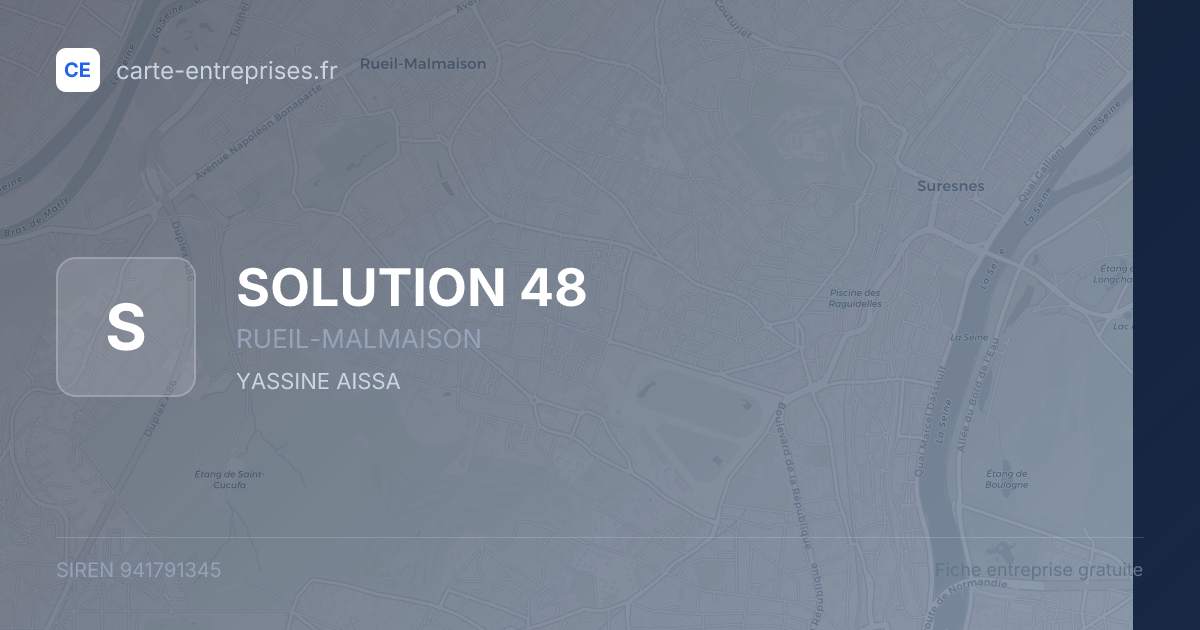 SOLUTION 48 — 941791345 — fiche entreprise
