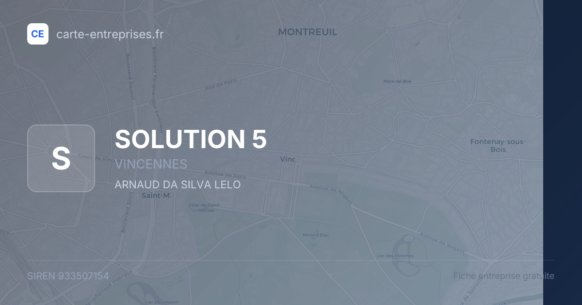 SOLUTION 5 — 933507154 — fiche entreprise
