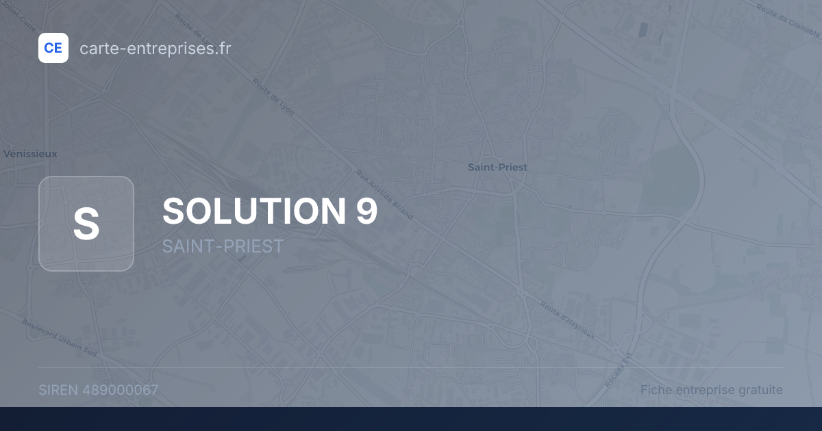 SOLUTION 9 — 489000067 — fiche entreprise