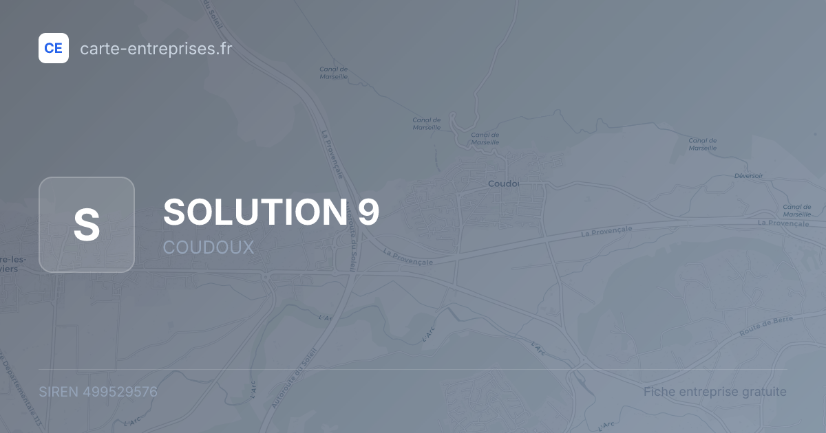 SOLUTION 9 — 499529576 — fiche entreprise
