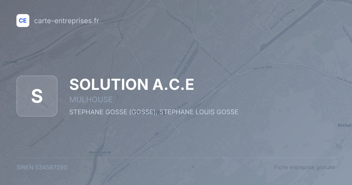 SOLUTION A.C.E — 534587290 — fiche entreprise