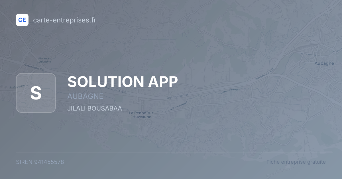 SOLUTION APP — 941455578 — fiche entreprise