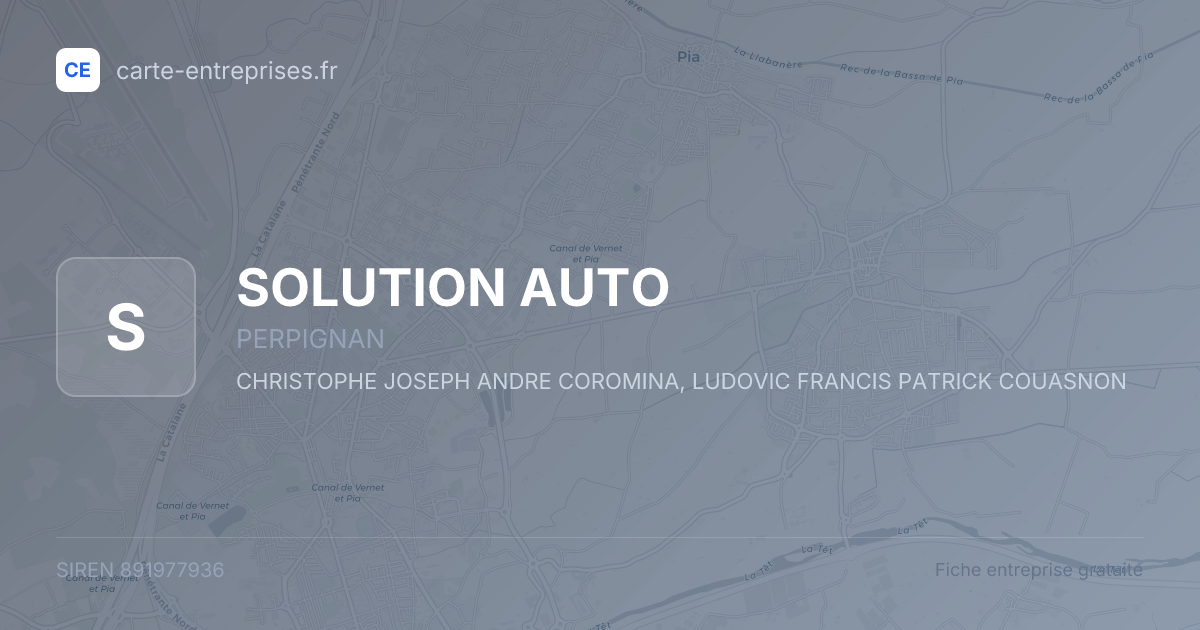 SOLUTION AUTO — 891977936 — fiche entreprise
