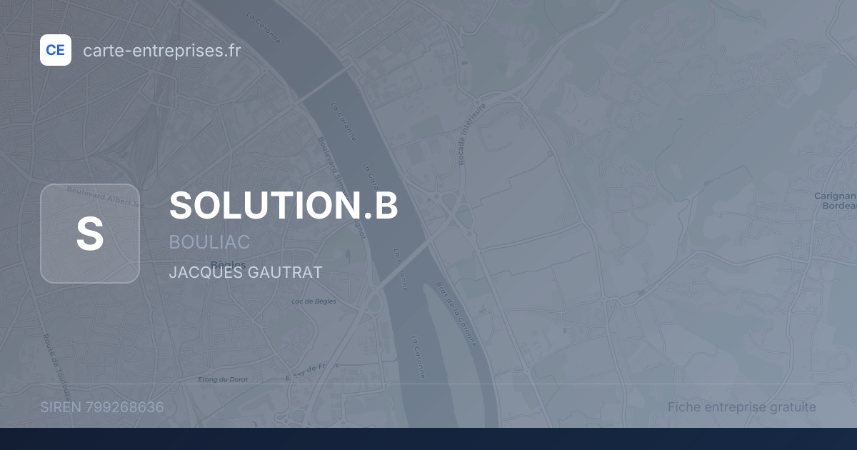 SOLUTION.B — 799268636 — fiche entreprise